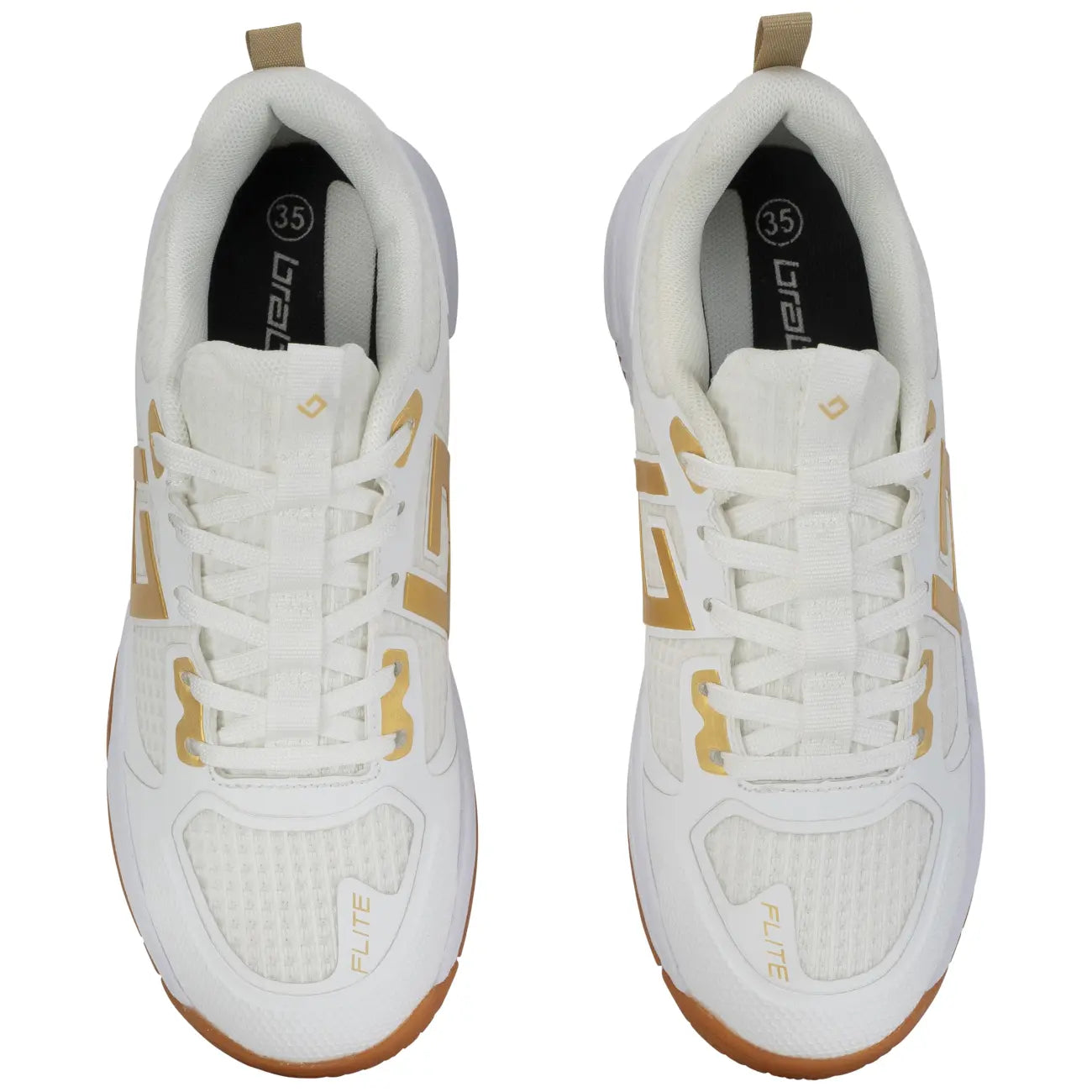 Brabo Shoe Indoor Tribute White/Gold Hockeyschoen