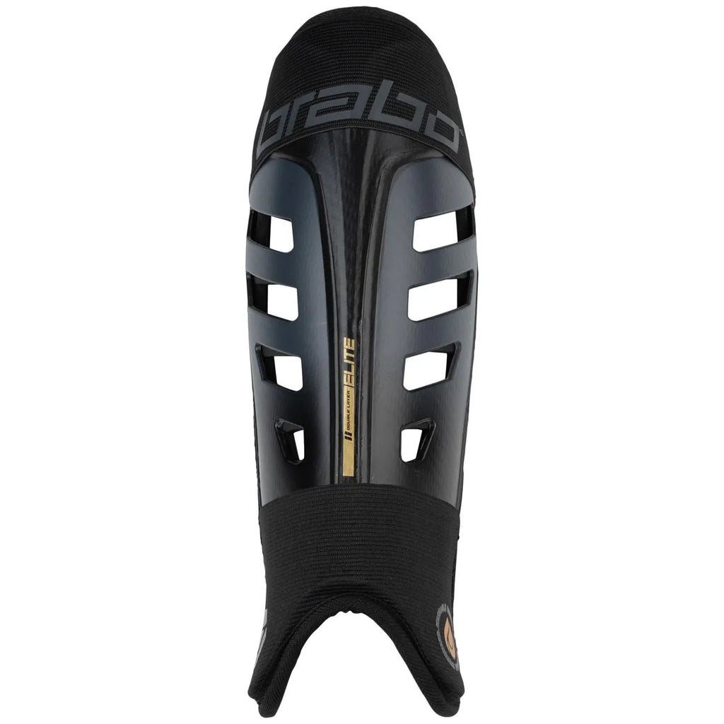 Brabo Elite Shinguard Black/Gold Bescherming
