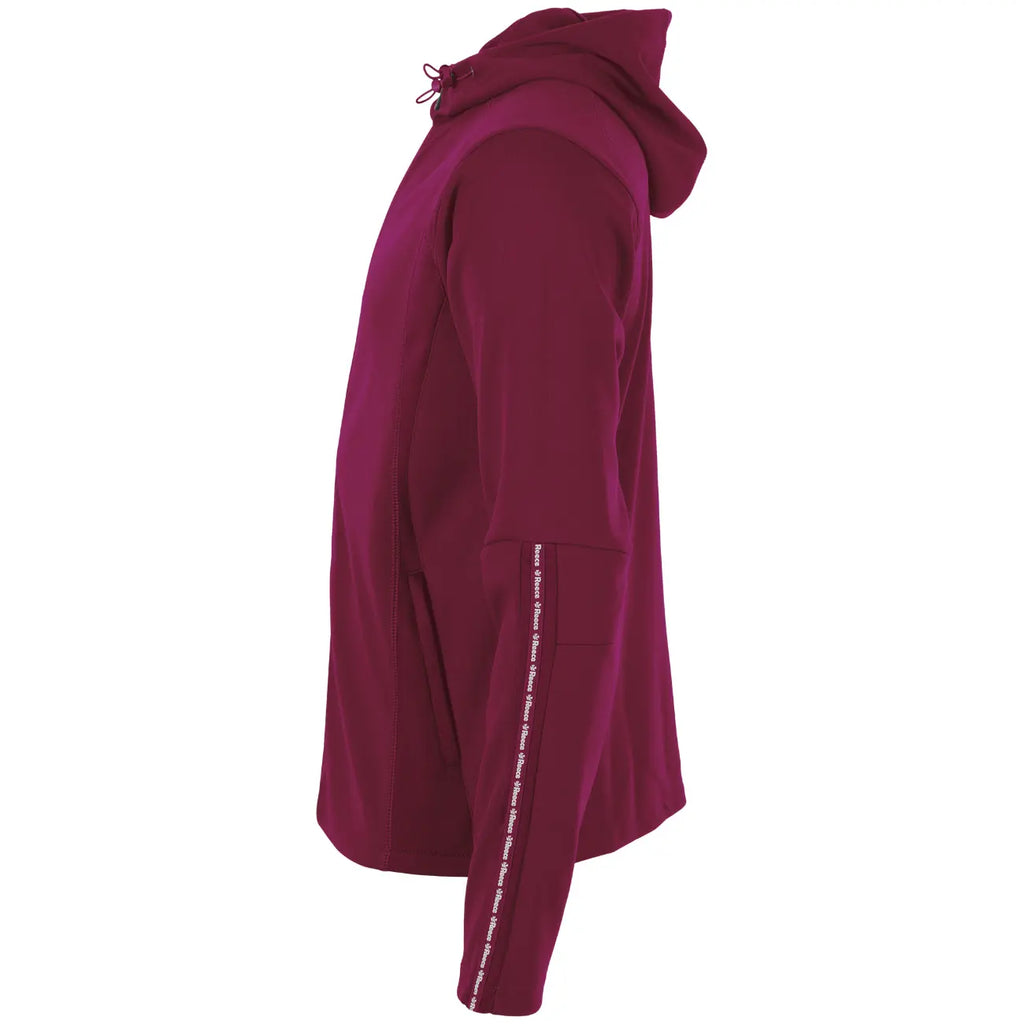 Reece Shift Hooded Full Zip Top - Burgundy Kleding