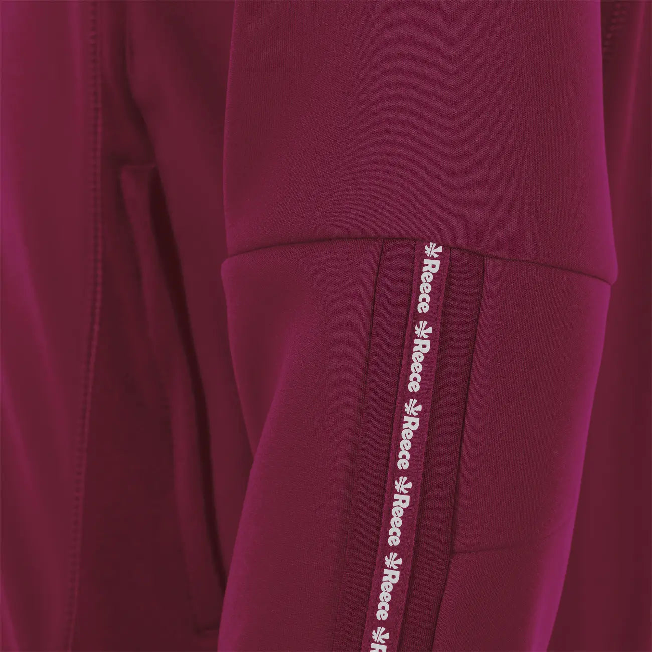 Reece Shift Hooded Full Zip Top - Burgundy Kleding