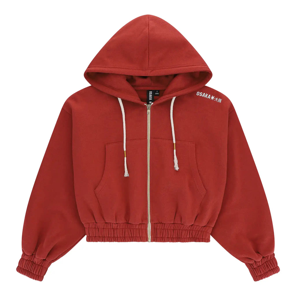 Osaka Women Full Zip Hoodie Cropped - Brunette Kleding