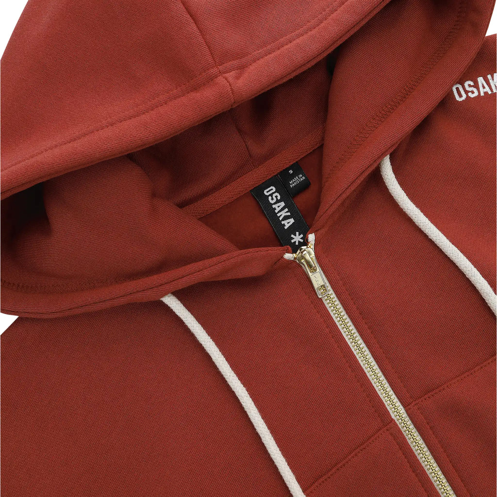 Osaka Women Full Zip Hoodie Cropped - Brunette Kleding