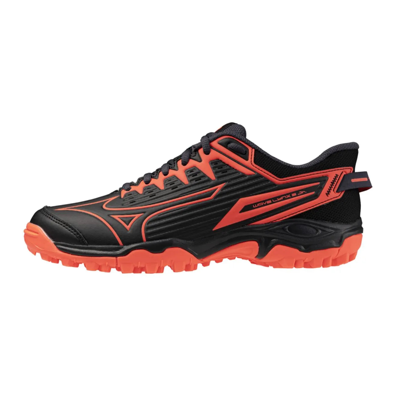 Mizuno WAVE LYNX 2 Jr. - Black Orange Hockeyschoen