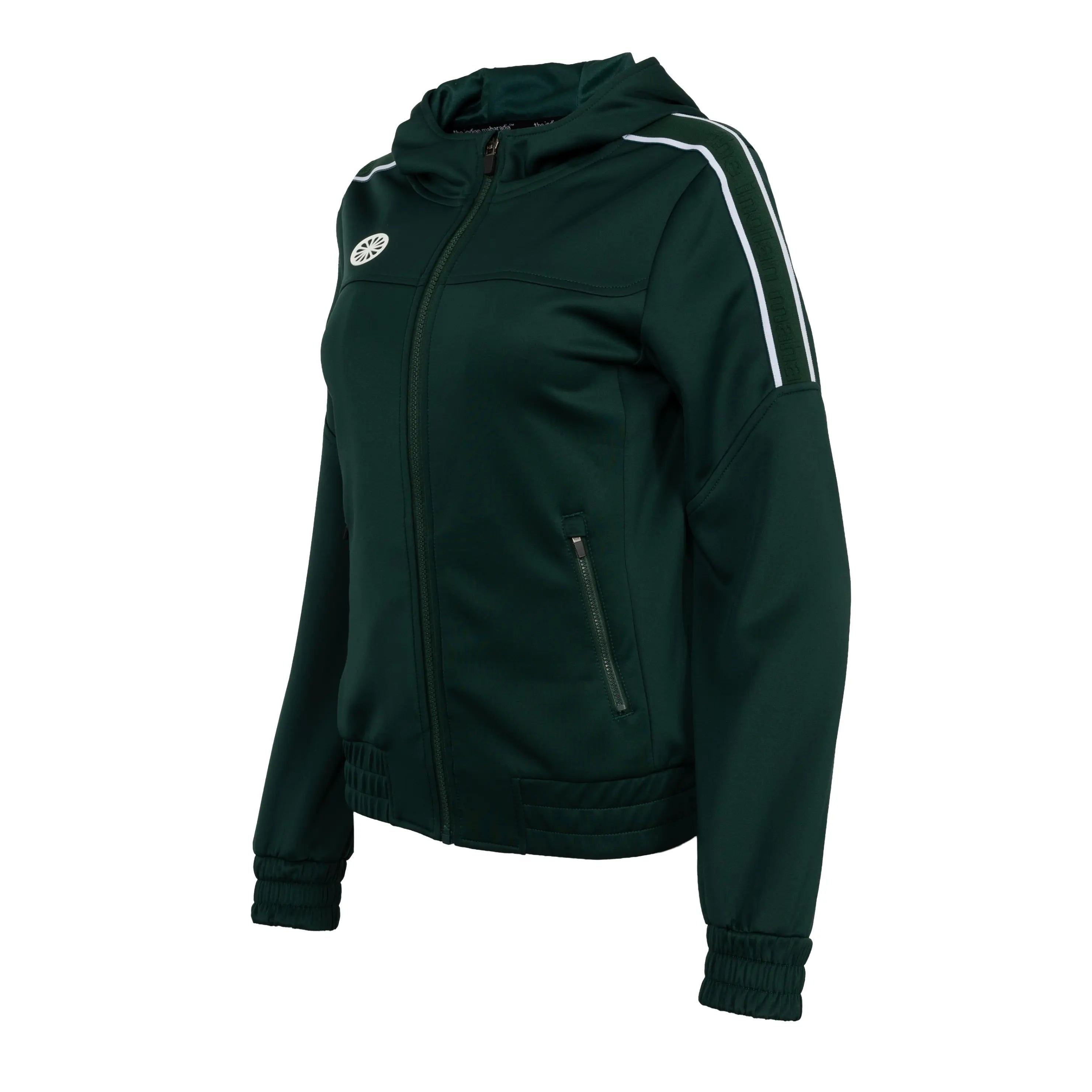 Indian Maharadja Jaipur women performance hooded jacket - Green Kleding