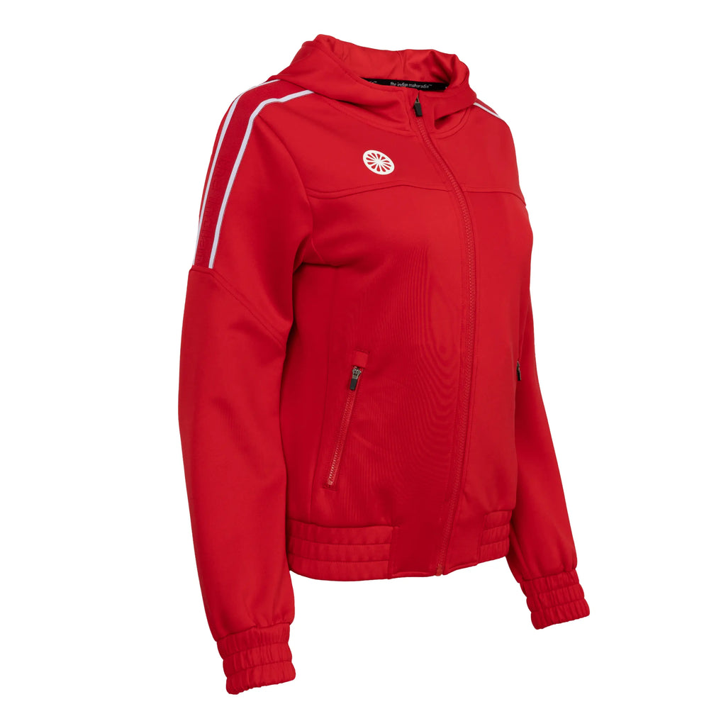 Indian Maharadja Jaipur women performance hooded jacket - Red Kleding