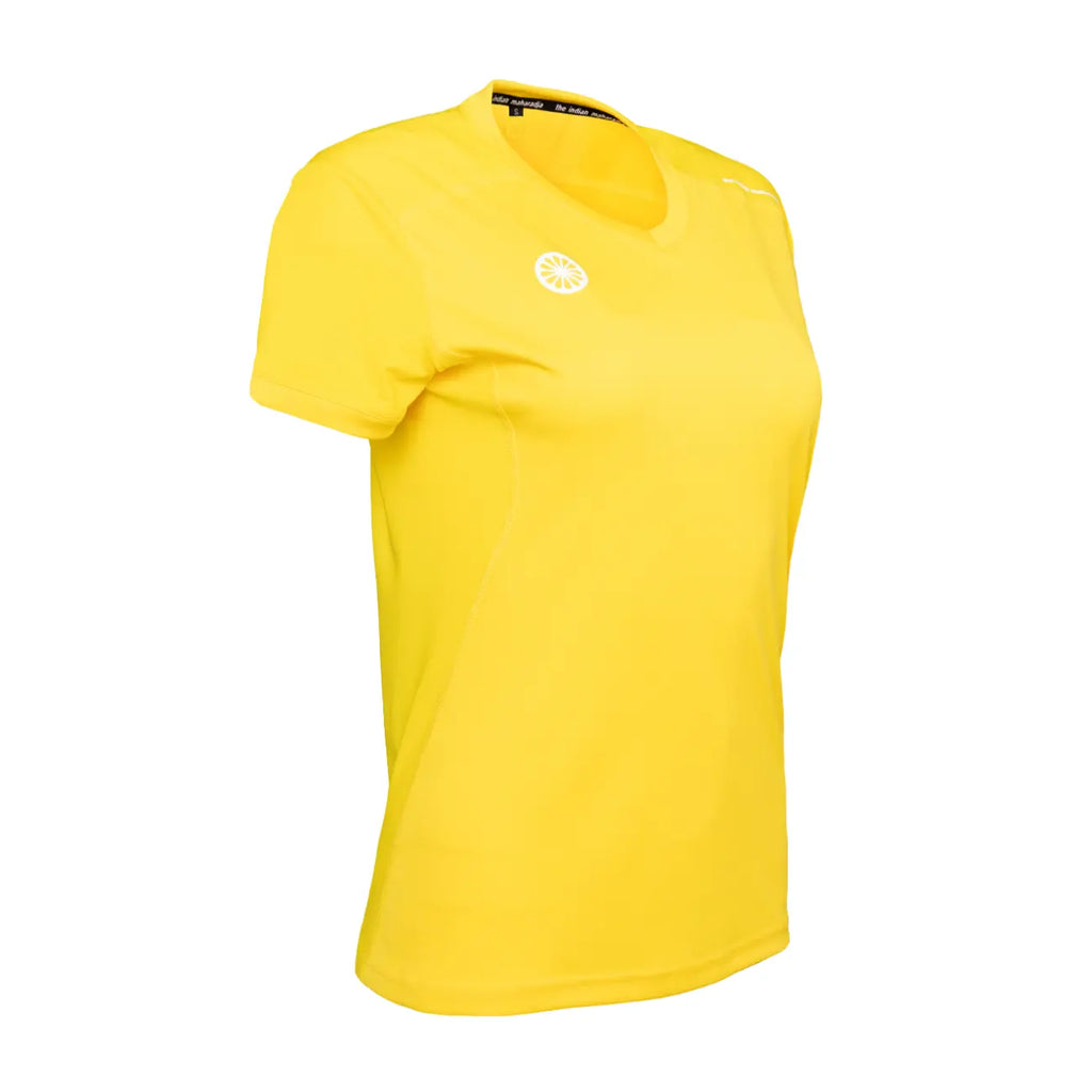 Indian Maharadja Jaipur women performance tee - Yellow Kleding