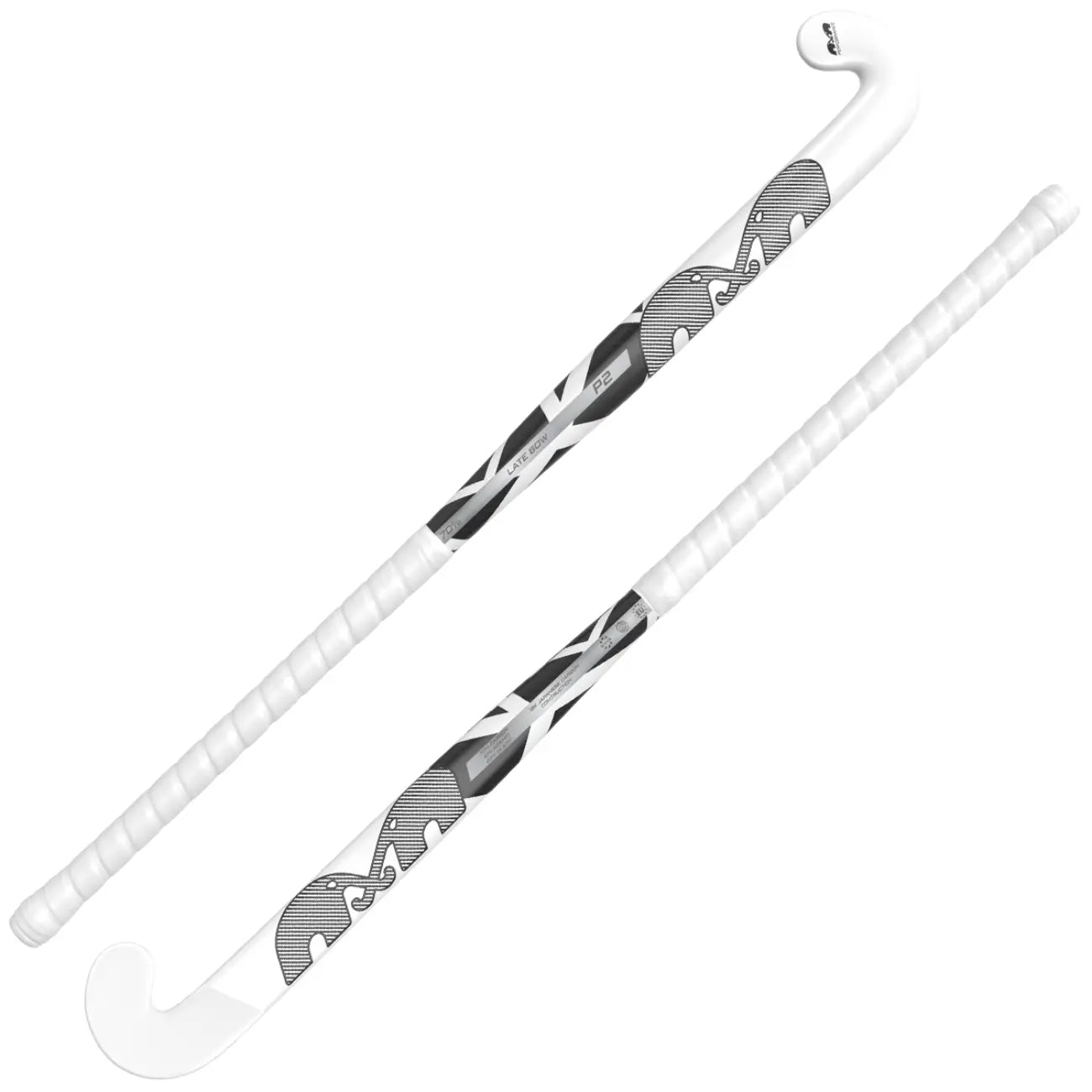 TK P2 Late Bow - White-Black-Silver Hockeystick