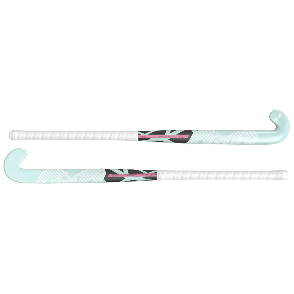 TK P3 Control Bow - Light Aqua-White-Magenta Hockeystick
