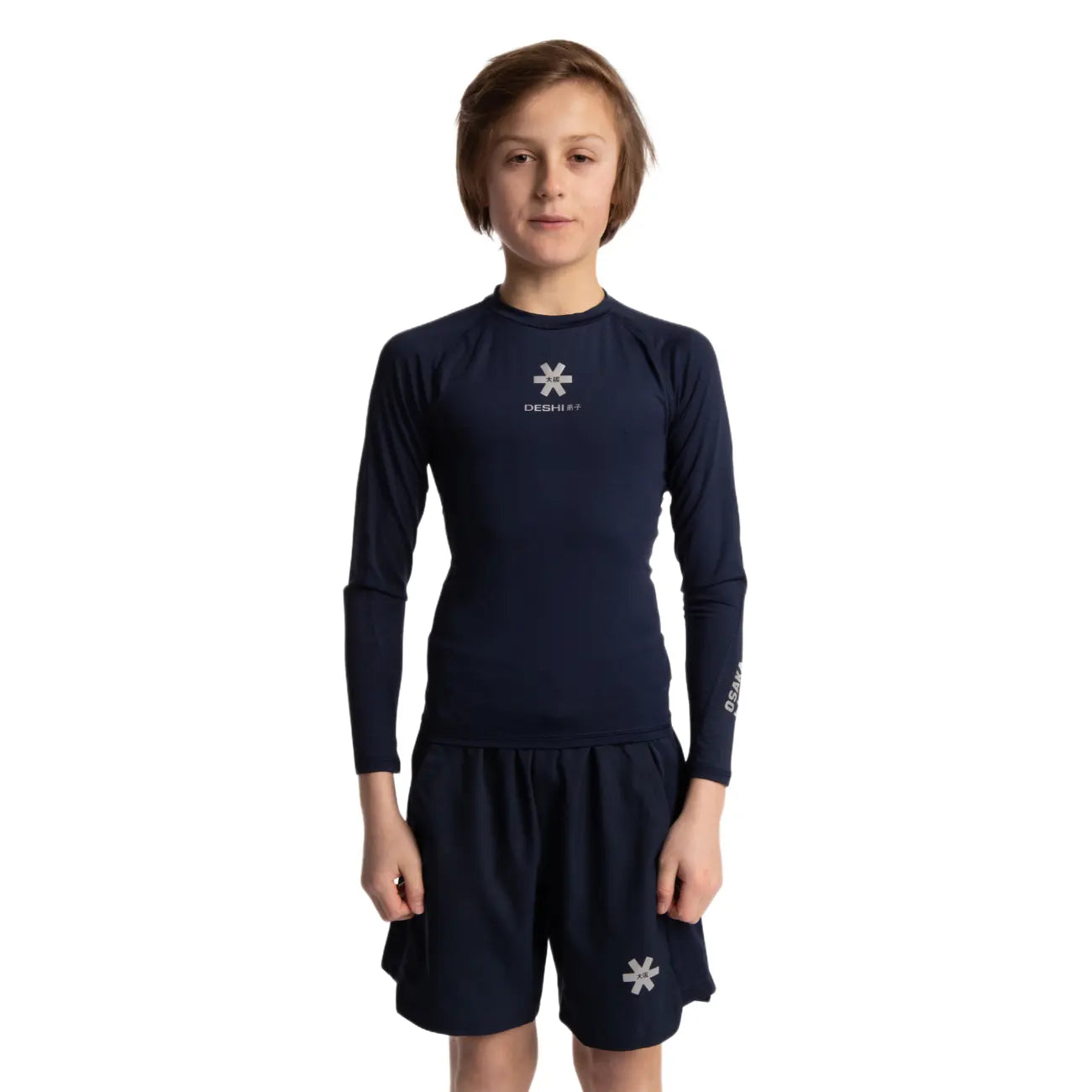 Osaka Kids Sports Baselayer Tee Ls - Navy